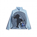 Adidas Originals Kerwin Frosti koost&ouml;&ouml; Kosmosekoera tr&uuml;kiga lukuga spordijakk Meeste &uuml;ler&otilde;ivad Roosa Sinine H59928 XS
