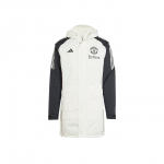 Adidas Manchester United Spordi elustiili seeria Treening vabaaja tuulekindel soe kapuutsiga puuvillane jope Unisex jope Valge JE3724 M