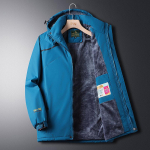 Jakk Meeste Paksendatud S&uuml;gis- ja Talvine fliis Keskealised soojad puuvillased riided Talvemantel eakatele Puuvillapolsterdatud meestele 4XL