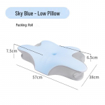 Liblika-kujuline m&auml;luvahust kaelatoe padi k&uuml;lili magajatele - Patendikujundus Pictured Dimensions