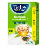 Tetley lahtised rohelise tee lehed klassikalise maitsega 100g pakk C-vitamiiniga, 80 tassi, siledaleheline, k&otilde;rge antioks&uuml;dantide sisaldusega v&auml;rskendav tee