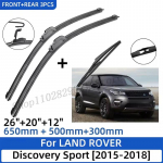 3 tk LAND ROVER Discovery Sport 2015-2018 jaoks 26 +20 +12 Eesmised ja tagumised kojameheterad Tuuleklaasi Tuuleklaasi Akna L&otilde;ikur must