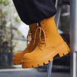 meeste mood k&otilde;rged mootorrattasaapad paelkinnitusega platvormkingad punk rock kleit naturaalsest nahast saapad disaineri lahedad pikad botas masculina 240 oranž