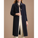 Si Shui Nian Hua Women's Elegant Mid-Length Wool Coat M