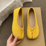 Moodne jaapani stiilis Tabi ninja kingad naistele mugavad nahast madalad kingad l&otilde;hestatud kabjaga varba mokassiinid Femme Mary Jeans mokassiinid daamide baleriina kingad 36