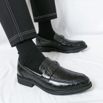 Meeste Retro Mokassiinid Nahast Kingad Formaalne &Auml;ri Kingad Slip-on Kingad Pulmakleit Ball Mustad Kingad Suur Suurus EU:38 must