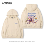 League of Legends LOL Lingluo Nukk Gwen Prindiga Meeste Kapuutsiga Dressipluus S&uuml;gis ja Talv V&auml;ljas Pluss Samet Lahtised T&auml;iskasvanute Topid 3XL gray