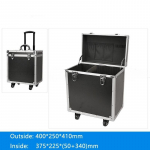 P&otilde;rutuskindel Riistvaraseadmete Kohver Instrumendikaitse Lukustatav Pagasiruum Alumiiniumist K&auml;ruga T&ouml;&ouml;riistakast L40: 40*25*41cm Black Empty