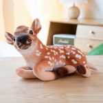 Simulatsiooniga plush-hirve m&auml;nguasi realistlik metsaloom Sika hirvega t&auml;idetud nukk lapsed saavad loomadega tuttavaks rekvisiitide toa kaunistuseks s&uuml;nnip&auml;evakingitus 20cm