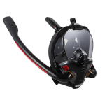 Professionaalne kahetoruiline t&auml;issnorgeldamismask Uus hingamisrežiim 180&deg; T&auml;iskasvanute panoraamne uduvastane sukeldumismask Kuiv &uuml;laosa s&uuml;steemiga Snorkel must