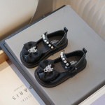 Uued T&uuml;drukute Printsess Nahkkingad Magus Pitsist Paelaga Laste Baleriinad Mood Kevad S&uuml;gis Lapsed Mitmek&uuml;lgsed L&auml;ikivad Mary Jane Kingad 21 must