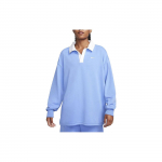 Nike Essential Sportswear V&auml;rviplokk Polo Vabaaja L&otilde;tv Pikkade Varrukatega T-s&auml;rk Naiste Topid Polar-Blue FB8721-450 S
