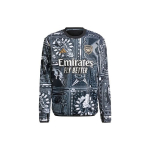 Adidas X Ian Wrighti koost&ouml;&ouml; Arsenal Ian Wrighti m&auml;ngueelne muster tr&uuml;kitud jalgpalli soojendussweatshirt meestele must IQ2463 XL