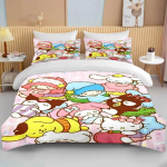 Little Twin Stars Sanrio Voodipesukomplektid Armas Tekikate Voodikate Tekikate Padjap&uuml;&uuml;r 2-3osalised Komplektid Laste T&auml;iskasvanu Suurus EU Single 135x200cm