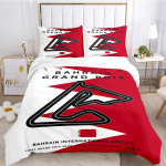 Luksuslik uus 3D-tr&uuml;kiga F1 rahvusvahelise raja tekikott tekikott voodipesukomplekt pehme tekikate ja padjap&uuml;&uuml;r &uuml;hekohaline/kahekohaline/kuninganna EU Single 135x200cm