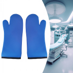 0,5 mm plii X-ray kaitsekindad, sinised 120kv kiirgusohutuse pliikindad ilma s&otilde;rmede lekketa 40*16cm operatsioonisaalide jaoks sinine