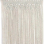 Suur k&auml;sitsi valmistatud makramee puuvillane seinakaunistus vaip pulmade taustaks, sise-/v&auml;listingimustes kardin - 90*180cm