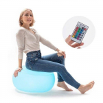 Fauteuil gonflable - InnovaGoods - Rond - LED multicolore - R&eacute;sistant &agrave; l'eau - Portable puhas