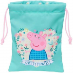 Sac &agrave; go&ucirc;ter - SAFTA - PEPPA Pig Pretty Flowers - 20 x 25 cm - Menthe/Jaune pastel - Enfant kollane