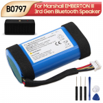 B0797 Asendusaku Marshall EMBERTON III 3. p&otilde;lvkonna Bluetooth-k&otilde;lari akuks 2680mAh