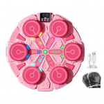 Muusika poksimismasin kinnastega, seinale paigaldatav, kiirusrežiimidega, reguleeritav elektrooniline poksitreener, sihtm&auml;rk, LED-valgustus, l&ouml;&ouml;gipadi, kodune treeningvarustus must