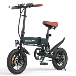 Elektriline jalgratas Kokkupandav ESKUTE F200 250W Mootor Linnas E-jalgratas Tippkiirus 25 km/h 36V 7,8 Ah S&otilde;iduulatus 50 km Kandev&otilde;ime 120 kg With Accelerator roheline