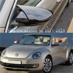 Volkswagen Beetle'i jaoks 2tk l&auml;ikiv must auto tahavaatepeegli kaane korgid trimmikatte raam 5C1 5C2 5C7 1,2 1,4 2,0 ​​TSI Gloss Black