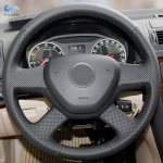 K&auml;sipunutisega roolikate Skoda Octavia Superb 13-2015 Fabia Citigo Roomster 2013 must perforeeritud mikrokiud