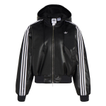 Adidas Originals Naiste kunstnahast jope Padi Soe Spordi Kapuutsiga T&otilde;mblukuga Puuvillane Jakk Naiste jakid KU6857 2XS