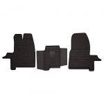 Dywaniki samochodowe gumowe do: Ford Transit Custom van (2012-2021) - czarne, dopasowane