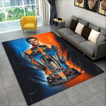 3D Lando Norris F1 v&otilde;idus&otilde;itja vaip, Vaip elutuppa, magamistuppa, diivani ette, uksemati kaunistuseks, Laste m&auml;ngimiseks libisemiskindel p&otilde;randamatt, Kingitus 40x60cm(15x23in)