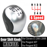 Hight Quality For Citroen C5 2001 2002 2003 2004 2005 2006 2007 2008 Peugeot 407 RCZ NEW 5/6 speed Gear Shift Knob Handle 6 Speed