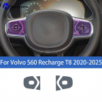 For Volvo S60 Recharge T8 -2025 Car interior center console protective sticker interior decorative strip TPU protective PPF Right-hand drive