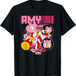 Sonic The Hedgehog Amy Rose Mitme Posiga Plakati T-s&auml;rk S mitmev&auml;rviline