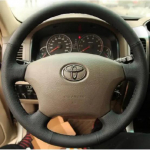 Sew-on leather car steering wheel cover For Toyota Land Cruiser Prado 120 Land Cruiser (2003-2007) Tacoma(2005-2011) must