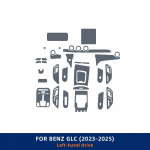 TPU kaitsekile Mercedes-benz GLC klassi X254 2024 2025 jaoks Auto sisekleebis Keskkonsooli viimistlus Armatuurlaud left steering wheel