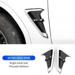 -2tk s&uuml;sinikkiust auto k&uuml;ljepaksuplaadi kleebised BMW X3 G01 X4 G02 X5 G05 jaoks, &otilde;huvoolu katte lisad, v&auml;lisviimistlus X4 G02 Silver 2pcs