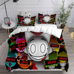 Sprunki voodipesukomplektid Pehme voodikate Tekk Tekikott Padjap&uuml;&uuml;r 2-3 osaline komplekt Teismeliste Laste kingitused Magamistoa sisustus EU Single(135*200cm)3pcs