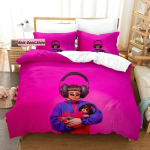 Oliver Tree Voodipesukomplekt &Uuml;heinimese Twin T&auml;iskasvanu Queen King Suuruses Voodikomplekt T&auml;iskasvanud Laste Magamistuba Tekikoti Komplektid 3D Prindiga Anime Voodilina Komplekt EU Single(135*200cm)3pcs purple