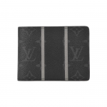 Louis Vuitton Monogrammi Prindiga Kahekordne Kaetud L&otilde;uendist Rahakott Unisex Rahakott Must M64439 Box(Basic Set+Box)
