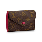 Louis Vuitton Victorine Logotr&uuml;kiga Klipskinniga Victoria Kaetud L&otilde;uend ja Nahast Rahakott Naiste rahakott Fuchsia M41938 Box(Basic Set+Box)