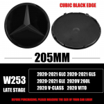 3D 185MM 205MM Esiv&otilde;re T&auml;helogo Embleem M&auml;rk Autotarvikud Mercedes-Benz C/B/E Klassi W206 W253 W213 GLC GLE V Klassi jaoks