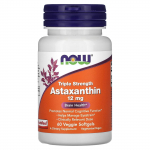 NOW Foods, Kolmekordse Tugevusega Astaksantiin, 12 mg, 60 Taimset Pehmet Kapslit