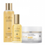 d'Alba Vita Toning Brightening Nahahoolduskomplekt (Tooner 180ml + Kapslisseerum 50ml + Kapslikreem 55g)