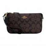 Coach Nolita 19 Metalllogo Tr&uuml;kitud V&otilde;tmehoidja Kattega L&otilde;uend Sile Nahk K&auml;ekott Naiste k&auml;ekott Pruun Must C3308-IMAA8 Basic Set (Bag+Dust Bag)