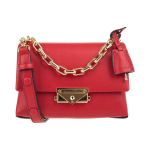 Michael Kors Cece kuldse pandlaga klapiga &uuml;hev&auml;rviline ketiga nahast &otilde;lakott Naiste k&auml;ekotid Punane 32S9G0EC0L-BRIGHT-RED Basic Set (Bag+Dust Bag)