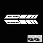 2 tk LED HD Auto Ingli Tiivad Tervituslambid Tahavaatepeegli Vaipavalgusti Mercedes Benz AMG Autole Atmosf&auml;&auml;rilamp Tarvik black