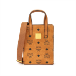 MCM Klassik Visetos Vananenud Nahaprindiga S&uuml;nteetilisest Nahast K&auml;ekott Ostukott Mini Naiste Pruun Brandy V&auml;rviga One Size-Basic Set (Bag+Dust Bag) pruun