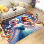 K&uuml;lmutatud Elsa Anna Printsess 3D HD Vaip Laste Magamistuba Elutuba Libisemiskindel P&otilde;randamatt Diivanimatt Dekoratsioon 60*90cm
