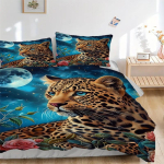 3 tk Loomanahaprindiga tekikottide komplekt, Kattekomplekt magamistuppa, k&uuml;lalistetuppa (1 tekikott + 2 padjap&uuml;&uuml;ri, ilma tekita), yy250922098 135x200cm black